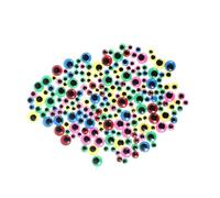 WOONEKY 200 Adesivi Occhi Mobili Autoadesivi per Bambole in Plastica Resistente Decorazioni Cartoon Fai da Te Set 200 Pezzi per Lavoretti Creativi e attività