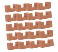 WOONEKY 20pezzi Mini Blocchi Di Mattoni Da Giardinaggio Mattoncini Da Costruzione in Miniatura Per Progetti Di Artigianato Casa in Miniatura Piccole