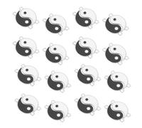 WOONEKY 24 Pezzi Ciondoli Tai Chi Bagua in Lega Smalto, Accessori Charm per Bracciali e Collane Fai da Te, Decorazioni Artigianali Personalizzate per Gioielli e Portachiavi