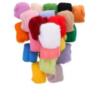 WOONEKY 24 Pezzi Lana per Infeltrimento ad Ago Colori Lana Cardata Morbida per Fai da Te Materiale Naturale per Progetti Creativi e Artigianato