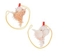 WOONEKY 2pezzi Bocchino Per Tromba in Miniatura Fischietto Naturale Per Decorazioni Oceano Corno Da Soffiare Per Ragazza e Feste Di Matrimonio