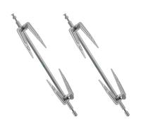 WOONEKY 2pezzi Forchette Rotanti in Acciaio Inox per Girarrosto Resistenti Alte Temperature Compatibili con Friggitrice ad Aria e Forno per Pollo Pesce e Bbq Professionale