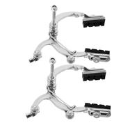 WOONEKY 2pezzi Pinze Freno Bici Da Corsa Pinze Freno Anteriore Braccio Lungo Design Argento Adatte Diverse Condizioni Stradali