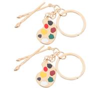 WOONEKY 2pezzi Portachiavi Mini Tavolozza Colorata Da Ciondolo Per Borsa Decorazione Da Appendere Creativi Ciondoli Per Zaino Per Auto o Borsa