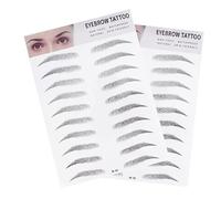 WOONEKY 2pezzi Sopracciglia Adesive Finti Kit Di Sopracciglia Adesive Per Uomini e Donne Creatore Di Adesiva Stencil Per Nero Per Sottile o Chiara