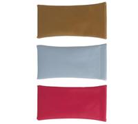 WOONEKY 3 Pezzi Astuccio per Occhiali in Cuoio, Leggero e Portatile | Occhiali da Sole e Vista, Uso Quotidiano, Organizzatore Multiuso, Facile Portare Sempre