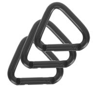 WOONEKY 3 Pezzi Moschettone Arrampicata Triangolo Resistente in Lega di Alluminio per Ganci Outdoor Escursionismo Campeggio Sicurezza Facile da Usare