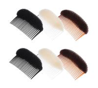 WOONEKY 3 Pezzi Pettini Volume Capelli Large Base Volume Invisibile per Acconciature Donne Clip Volumizzante Morbida e Resistente Accessori Styling Quotidiano Adatti Tutti i Tipi di