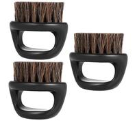 WOONEKY 3 Pezzi Spazzola Per Barba Portatile Ergonomica Per Uomo Setole Da Barba Spazzola Per Barba Rotonda Barbiere Per