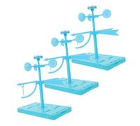 WOONEKY 3 Set Kit Modellini Anemometro e Vento in Plastica Strumenti Stem Didattici per Esperimenti Scientifici in Classe Indicatori Velocità e Direzione Vento