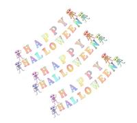 WOONEKY 3 set Striscioni Halloween Colorati con Scheletri Decorazione Versatile per Feste Interni ed Esterni Facile da Installare Atmosfera Misteriosa e Originale