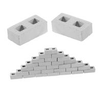 WOONEKY 30 Pezzi Mattoncini Miniatura per Modellismo e Decorazioni Paesaggistiche Blocchi Simulazione Muratura Sicuri e Compatti per Scuola Architettura e Diorami