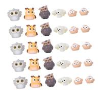 WOONEKY 30 Pezzi Miniature Resin Owl Figurines Detailed Fairy Garden Statues For DIY Micro Landscape Terrarium Succulent Pot And Dollhouse Decoration Creative Crafting Accessories