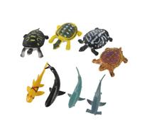 WOONEKY 32 Giocattoli Animali Marini Simulati Realistici Modelli Mini Creature Oceaniche per Bagno e Giochi Acquatici Educativi e Decorativi