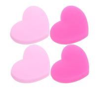 WOONEKY 4 Ammortizzatori Forma di Cuore in Silicone Assorbitori Efficaci per Ridurre Urti e Proteggere Polso Accessori Tennis Divertenti e Pratici Colori Rosa Fluorescente per