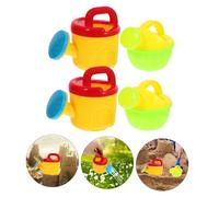 WOONEKY 4 Annaffiatoi per Plastica Ergonomico Esterno e Bagno per Bagnare Piante Spiaggia e Piscina Colore Casuale