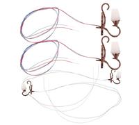 WOONEKY 4 Lampade da Parete Fai da Te Mini per Casa delle Bambole, Luci da Paesaggio in Miniatura Compatte per Decorazione Tavolo di Sabbia, Accessori Scenografia