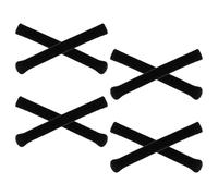 WOONEKY 4 Paia Manicotti per aste per occhiali Suggerimenti di estremità degli occhiali impugnature per aste per protezioni per le orecchie degli Black