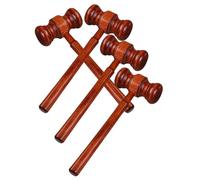 WOONEKY 4 pezzi Martello da Giudice in Legno Giocattolo per Gioco di Ruolo Strumento per Coordinazione Occhio-mano per Ragazzi e Ragazze