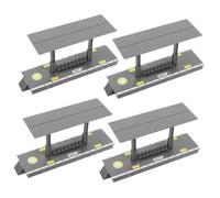 WOONEKY 4 Pezzi Pz Piattaforma Stazione Ferroviaria Diy per Giocattoli Accessori per Giochi Simulazione Piattaforma Decorativa per Attività Creative e Interattive