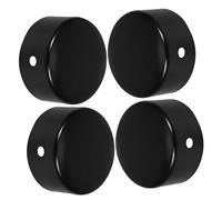 WOONEKY 4 Pezzi tappo del binario terminale tappo corrimano in legno corrimano in legno copertura dei tappi Black