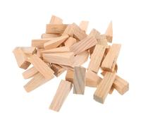 WOONEKY 40 Pezzi Fermaporta in Legno a Cuneo Antiscivolo 6x2x2 Cm per Porte Interne, Resistente al Vento, Adatto a Pavimenti in Moquette, Legno e Piastrelle, per Casa, Ufficio e