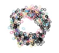 WOONEKY 400 Pezzi Elastici per Colorati Morbidi e Resistenti per Acconciature Creative e Regali Sicuri