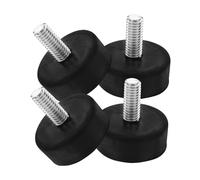 WOONEKY 4pezzi Gambe Regolabili Per Mobili in Gomma Cuscinetti Antivibranti Piedini Per Tavoli e Sedie Livellatori Elevati Per Mobili Piedini Avvitabili Per