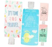 WOONEKY 4pezzi Riutilizzabili Viaggio Per Shampoo e Lozioni Comode e Leggere Per Cosmetici e Accessori Viaggio Vari Colori