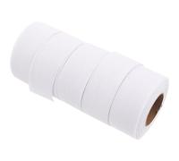 WOONEKY 5 Pezzi Nastro Termoadesivo per Orli 3,5 Cm X 5 M Stecca Poliestere, Guida per Cucire Orli Antiscivolo, Nastro Tessuto per Abiti da Sposa e Sartoria Professionale