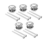 WOONEKY 5 Pezzi Pulsanti per Scarico da Pulsanti Dual Flush per Serbatoi Facile Installazione e Design Ergonomico Accessori per Bagno Funzionali