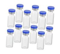 WOONEKY 50 pezzi Fiale in Vetro per Campioni e con Tappi Bottiglie Trasparenti Riutilizzabili per Laboratorio Chimica e Conservazione Liquidi Formato Piccolo e Portatile