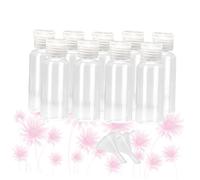 WOONEKY 50ml Bottiglie Di Lozione Vuote 15 Pezzi Contenitori Di Plastica Ricaricabili Mini Imbuto Flaconi Per Articoli Da Toeletta Per Shampoo Crema Portatile