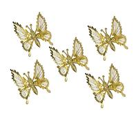 WOONEKY 5pezzi Fermagli Capelli Farfalla in Metallo Decorativi Per Donne e Ragazze Clip Soffici e Resistenti Senza Danni Accessori Eleganti Per Acconciature Quotidiane e Idee Regalo