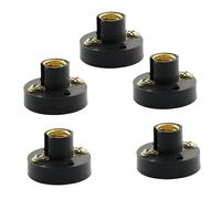 WOONEKY 5pezzi Portalampada Vite E10 in Plastica per Esperimenti di Fisica e Circuiti Elettrici, Supporto Lampada Nero per Modelli e Studio Elettrico Colore Casuale