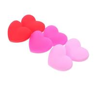 WOONEKY 6 Ammortizzatori Tennis Forma Cuore in Silicone Premium Smorzatori Racchetta per Riduzione Rimbalzo e Tennis Elbow Rosa e Rosso