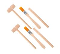 WOONEKY 6 Kit Archeologico per Martello Legno Pennello e Sicuri Educativo per Scavare Gemme e Strumenti Archeologo per Apprendimento Interattivo