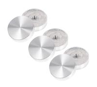 WOONEKY 6 Pezzi Dischi Cerchio in di Alluminio per Adattatore Piano in Vetro Tavolo da tè Disco Rotondo Solido Facile da Installare per Mobili