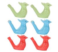 WOONEKY 6 Pezzi Fischio Fischietto Divertente Uccelli Acquatici Giocattoli Da Viaggio Collana Fischietto Per Bambini Anatra Fischiante Giocattoli Educativi Per i Più Piccoli Ceramica