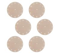 WOONEKY 6 Pezzi Quadrante Orologio in Legno Rotondo 23cm per Decorazione Creativa e Assemblaggio Facile, Accessorio Sostitutivo per Casa e Ufficio