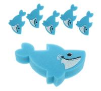 WOONEKY 6 Pezzi Spugne da Bagno a Forma di Piccolo Pesce di Spugne Morbide Esfolianti Tema Animali Marini Spugna Corpo Animale per Ragazzo Ragazza con Impugnatura Ergonomica e Asciugatura