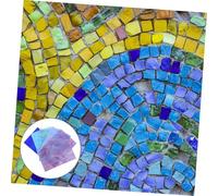 WOONEKY 6 Pezzi Vetro Mosaico Iridescenti Effetto per Decorazioni Chiesa e Vetrate Artistiche DIY