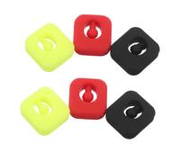 WOONEKY 6 Smorzatori in Silicone per Racchette Tennis Assorbimento Urti e con Design Pendolo per Maggiore Stabilità e Controllo Colori Rossi Neri e Giallo Fluorescente