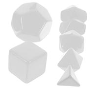 WOONEKY 7pezzi Vuoti Multi-lato Plastica Grezza Per Creazione Da Te Accessori Per Giochi Vuoti Per Scuola e Feste