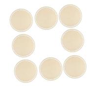 WOONEKY 8 Pezzi Base in Legno Rotonda per Fondo Cesto da Tessitura Supporto Solido per Borse Te Fondo per Borsa Uncinetto Facile da Installare e Rimuovere per Progetti Artigianali
