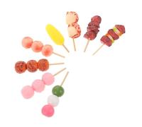 WOONEKY 8pezzi Mini Spiedini Realistici Per Barbecue Giocattolo Cibo in Miniatura Per Casa Delle Bambole Da Gioco Per Modelli Realistici Per Giochi Ruolo Oggetti Per Cibo Da