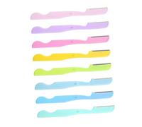 WOONEKY 8pezzi Rifinitori Sopracciglia Lamette Pieghevoli Plastica Per Donne Rasoio Sicuro e Compatto Per Depilazione Viso Design Ergonomico e Leggero Per Trucco e Viaggi