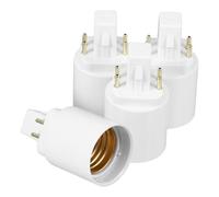 WOONEKY Adattatore Portalampada da 4 Pezzi G24q a E27 in Plastica Pbt Resistente al Calore per Lampade a Led, Compatibile Basi G24q, Convertitore per Lampadina per Uso Domestico, Ufficio