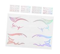 WOONEKY Adesivi Occhi Temporanei Olografici 3d Impermeabili Set 5 Fogli Per Trucco Da Festival e Carnevale Viso Cosplay Rave Party