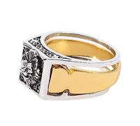 WOONEKY Anello Leone e Scatola Portaoggetti Invisibile in Lega Resistente, Design Vintage Fascia Intagliata Per Feste in Maschera e Celebrazioni